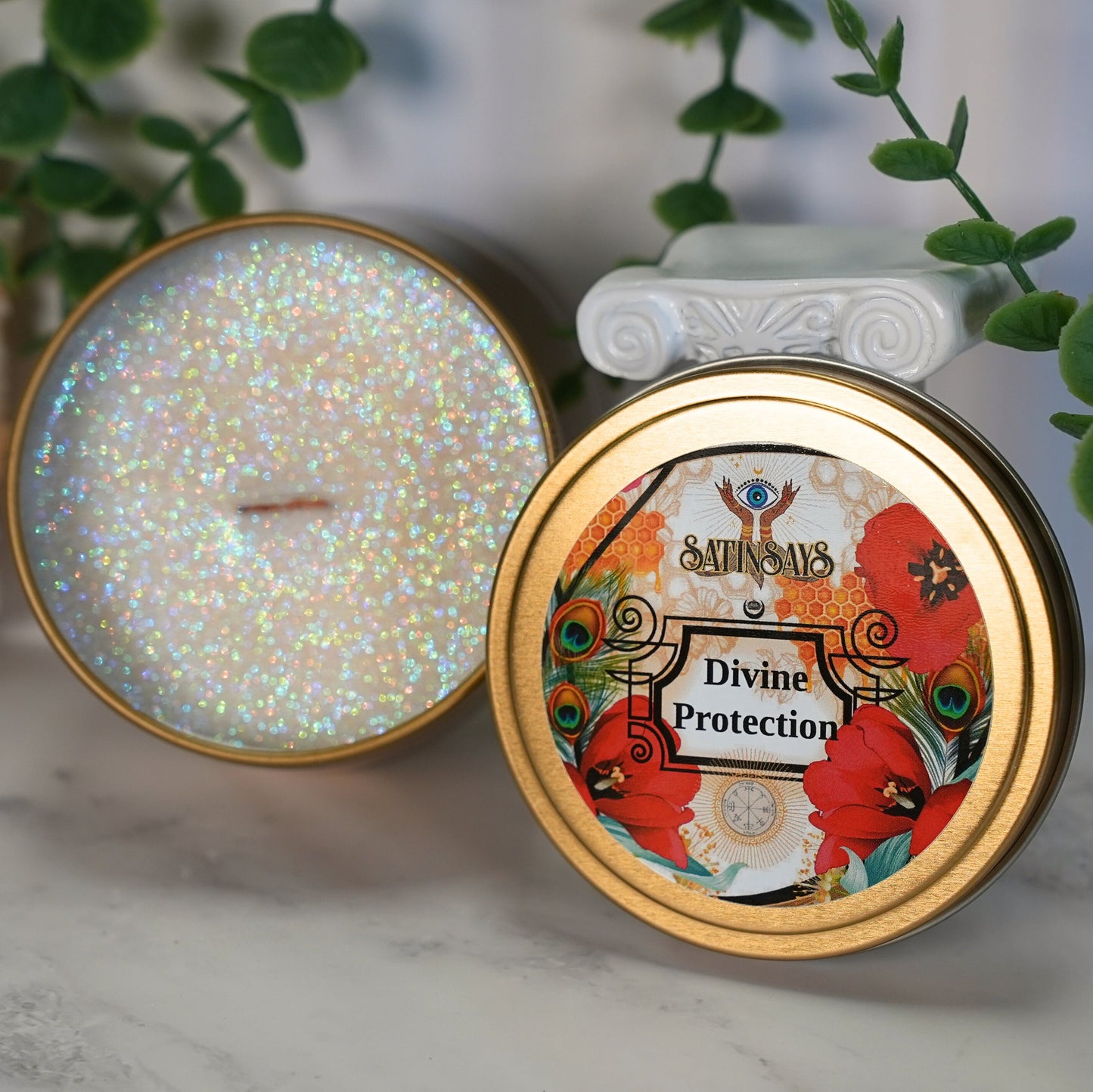 Satin's Blessed© Fixed Candle: Divine Protection