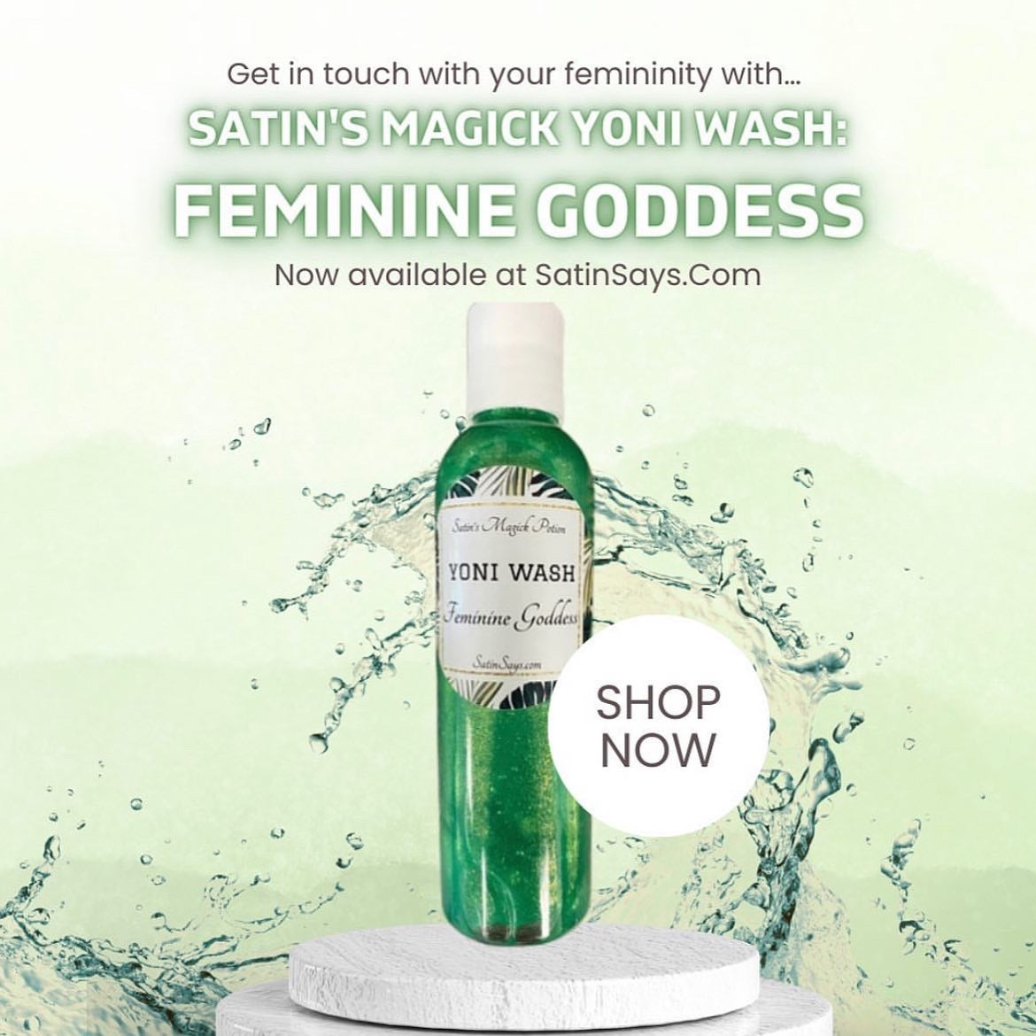 Satin's Magick© YONI WASH: "Magic Potion In A Bottle": Feminine Goddess