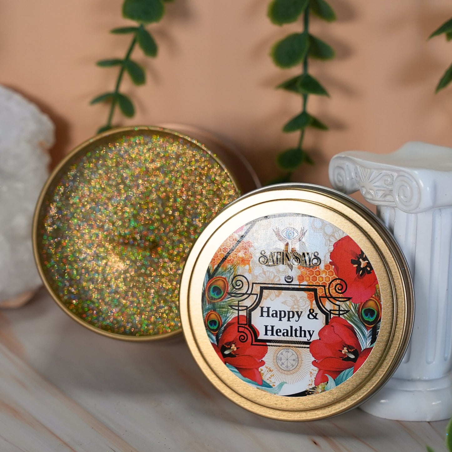 Satin's Blessed© Fixed Candle: Happy & Healthy