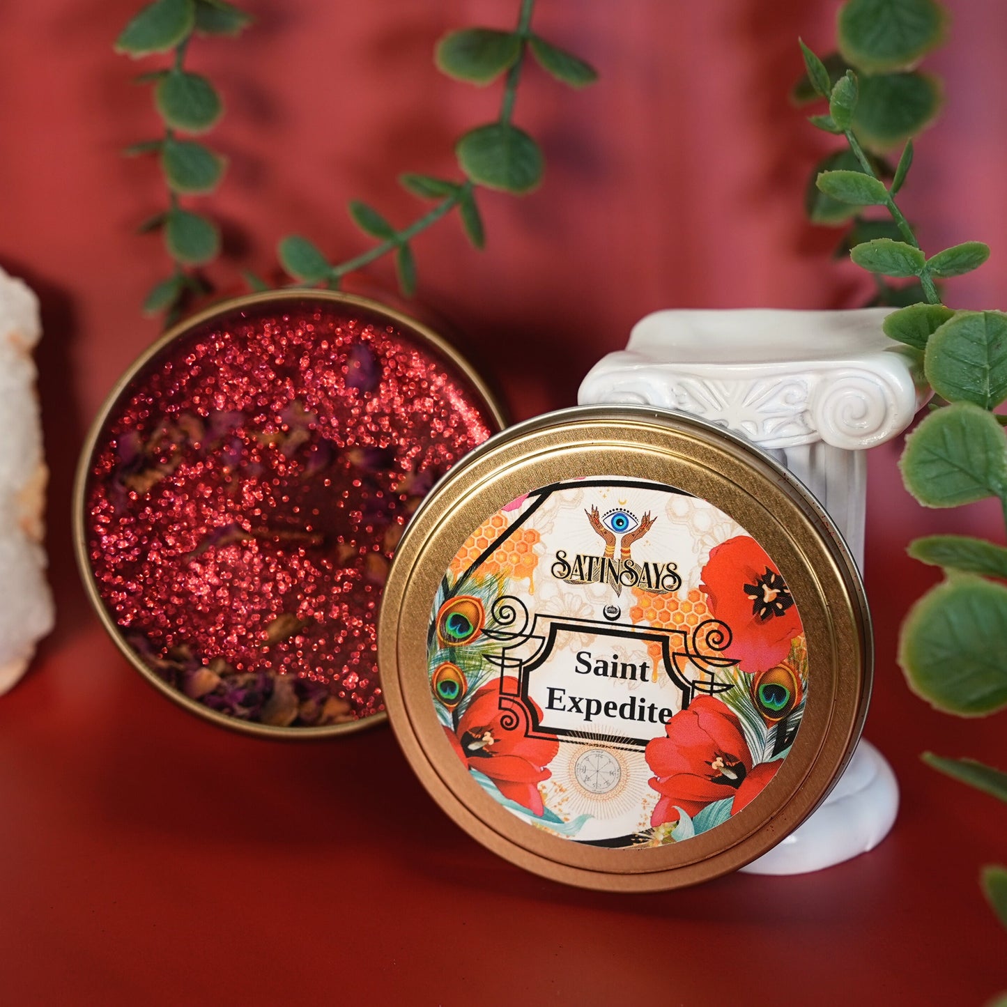 Satin's Blessed© Fixed Candle: Saint Expedite