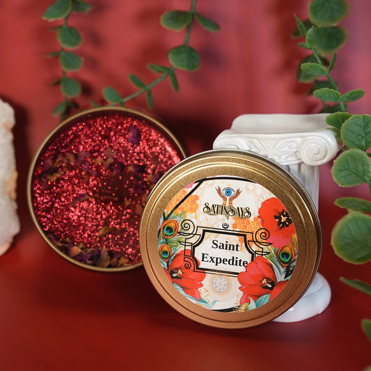 Satin's Blessed© Fixed Candle: Saint Expedite