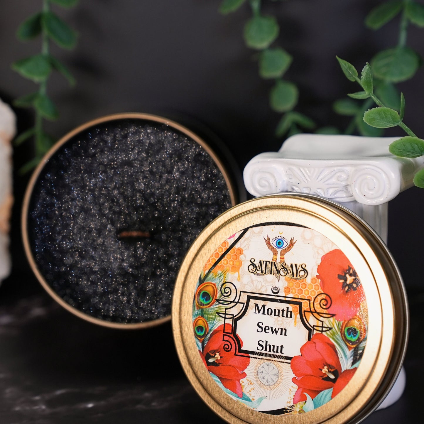 Satin's Blessed© Fixed Candle: Mouth Sewn Shut