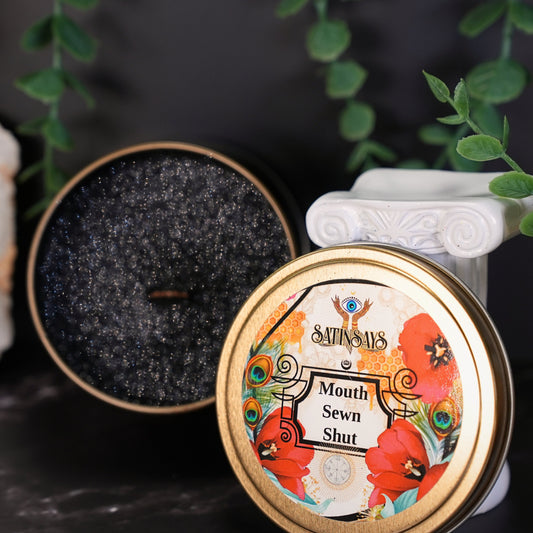 Satin's Blessed© Fixed Candle: Mouth Sewn Shut