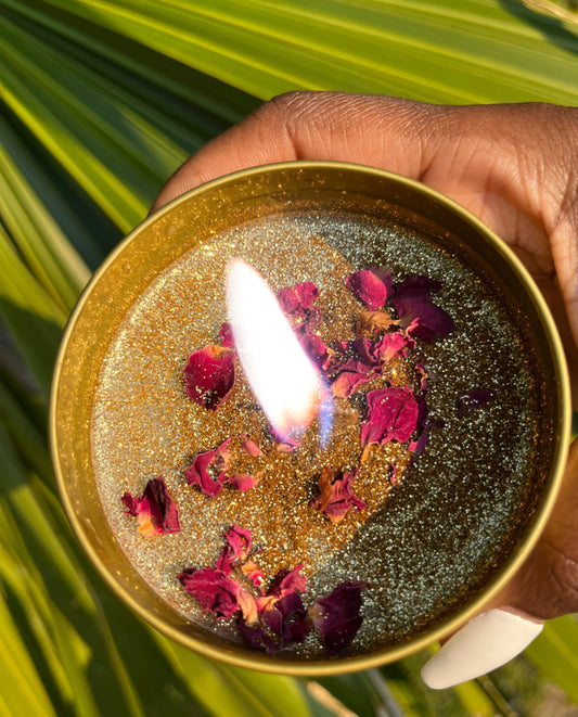 Satin's Magickal© Fixed Candle: Oshun Goddess of Love